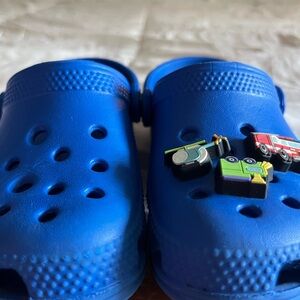 CROCS Kids Blue Clogs no charms included